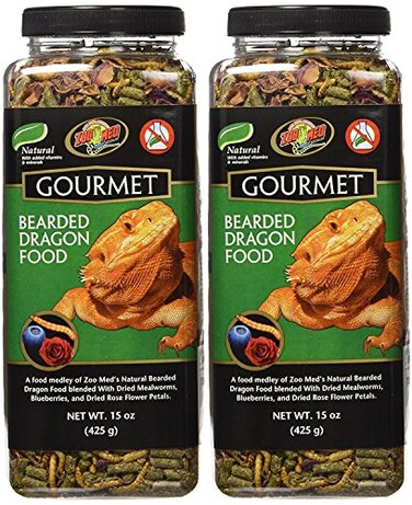 Zoo Med 2 Pack of Gourmet Bearded Dragon Food 15 Ounces each