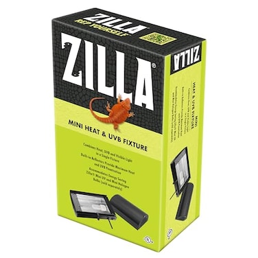 Zilla Reptile Terrarium Enclosure Mini Heat UVB Light Fixture Bulb Sold Separately White 1 Count Pack of 1