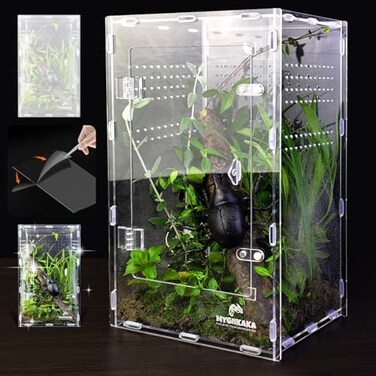 MYGIIKAKA Acrylic Jumping Spider Enclosure Insect Terrarium for Spiders Mantises Tarantulas Frogs