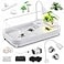 Moonorange Large Turtle Tank Kit TankLampFilter Acrylic Turtle Tank Starter Kit with Heightened and Curved Fences Bottom Drainage MultiFunction Areas
