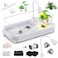 Moonorange Large Turtle Tank Kit TankLampFilter Acrylic Turtle Tank Starter Kit with Heightened and Curved Fences Bottom Drainage MultiFunction Areas