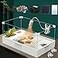 Geegoods Small Turtle Starter Kit with Integrated Pump Basking Light Clear Acrylic 3Layer Easy Cleaning Turtle Tank Aquarium for Small Reptiles