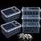 DQITJ 5 Pcs Spider Small Terrariums Breeding Box Transparent Hatching Container Plastic Feeding Box for Small Reptile Spider Scorpion Centipede Insect