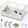 Geegoods Turtle Tank Starter Aquarium with Brush Easy to Install Clean for Turtles Crabs Small Reptiles