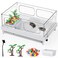 Geegoods Turtle Tank Starter Aquarium with Brush Easy to Install Clean for Turtles Crabs Small Reptiles
