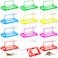 ONLYFU 12Pcs Plastic Reptile Terrariums Carrier Cage Tarantula Enclosure Snake Breeding Box Hatching Container Transparent Fish Tank Turtle Aquarium with Random Color Lid for Spider XS51 x 35 x 35