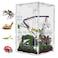 TCooSo Jumping Spider Enclosure Large Acrylic Praying Mantis Habitat 1066 Ventilated Insect Terrarium Cage with Front Opening Door for Small Retiles Arboreal Tarantula Snails Bug Lizard