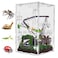 TCooSo Jumping Spider Enclosure Large Acrylic Praying Mantis Habitat 1066 Ventilated Insect Terrarium Cage with Front Opening Door for Small Retiles Arboreal Tarantula Snails Bug Lizard