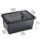 OMEM Portable Reptile Terrarium Habitat for Mini Pet Houses Breathable Holes Stackable Container 2PCSBlackL