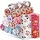 Chumia 18 Pcs Fleece Puppy Blanket Bulk Soft Warm Pet Blanket with Paw Bone Star Elephant Dot Heart Printed Fluffy Throw Bed Mat for Small Medium Dog Cat Kitten Animals23 x 16 Inch Sweet