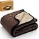 Callarome Waterproof Pet Blanket 80x90 Silent NoCrinkle Design with Soft Fleece for Bed Protection Leakproof Dog Blanket for Couch Reversible Brown