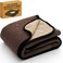 Callarome Waterproof Pet Blanket 80x90 Silent NoCrinkle Design with Soft Fleece for Bed Protection Leakproof Dog Blanket for Couch Reversible Brown