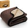 Callarome Waterproof Pet Blanket 80x90 Silent NoCrinkle Design with Soft Fleece for Bed Protection Leakproof Dog Blanket for Couch Reversible Brown