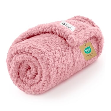 Luciphia Premium Fleece Pet Blanket for Small Medium Dogs Puppy Soft Sherpa Calming Cat Throw BlanketsPink41x31 inches