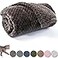 CUTEMATE Warm Soft Fuzzy Dog or Cat Blanket Plush Fleece Throws for Puppy Kitten Bed Couch Sofa Travel L40 x 48 Dark Grey