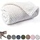 CUTEMATE Warm Soft Fuzzy Dog or Cat Blanket Plush Fleece Throws for Puppy Kitten Medium Large Dogs Ivory L40 x 48