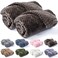 CUTEMATE Warm Soft Fuzzy Dog or Cat Blanket Plush Fleece Throws for Bed Couch Sofa Travel S24 x 32 Dark Grey