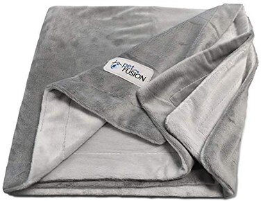 PetFusion Premium Dog Cat Blanket Ultra Soft Available in Plush or Quilted 2 Colors Grey Brown Perfect Blanket for Small Dogs Large Dogs