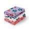 Luciphia 1 Pack 3 Blankets Fluffy Premium Fleece Pet Blanket Flannel Paw Bone Printed Throw for Dog CatMedium 30x20 PurplePinkWhite