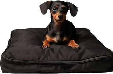 SELUGOVE Dog Bed Covers 36L 27W 3H Inch Washable Black Thickened Waterproof Oxford Fabric with Handles and Zipper Reusable Dog Bed Liner for Medium 5055 Lbs