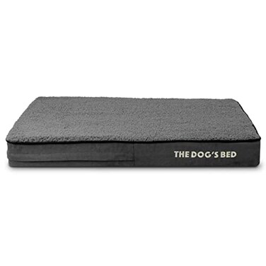 The Dog's Balls The Dogs Bed Replacement Outer Cover Plush Fabric Grey Plush Medium 4Inch