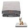Sunheir Washable Extra Large Dog Bed Covers Soft Plush Replacement Waterproof Dog Bed Liner Pet Bed Cover with Zipper 44x32x3 Inches Grey Cover Only