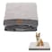 Sunheir Washable Extra Large Dog Bed Covers Soft Plush Replacement Waterproof Dog Bed Liner Pet Bed Cover with Zipper 44x32x3 Inches Grey Cover Only