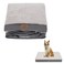 Sunheir Washable Extra Large Dog Bed Covers Soft Plush Replacement Waterproof Dog Bed Liner Pet Bed Cover with Zipper 44x32x3 Inches Grey Cover Only