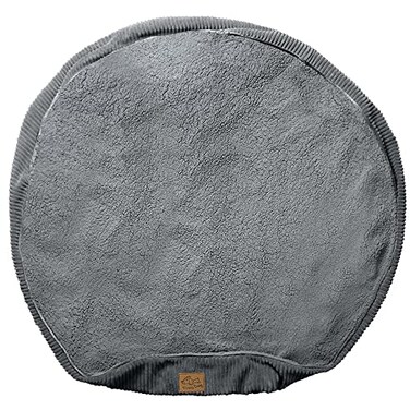Floppy Dawg Universal Round Dog Bed Replacement Cover Removable and Machine Washable Cover for Donut and Round Beds Extra Large 43W Gray with Gray Top