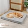 Tivray Dog Bed Cover Washable Replacement Large Dog Bed Sheet with 3Sided Continuous Zipper Waterproof Liner Soft Plush Pet Mattress Fluffy Protector 36x27x3 inch L Cover Only Grey