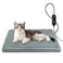 SHU UFANRO Pet Heating Pad Waterproof Heated Cat Bed with 11 Adjustable Temperatures 24H Timer Auto ShutOff ChewResistant Cord Washable Cover Indoor Electric Heating Mat Grey S18 x 16