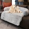 Tinaco Calming DogsCats Bed Mats Dog Pad Washable Removable Couch Cover Plush Long Fur Mat for Pets Waterproof Lining Perfect for Small Medium and Large Dogs and Cats Gradient Gray 41x37