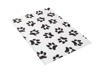 Ezee~Visit Pet Vet Mat EzeeVisit Black and White Dog Paw Print Pet Vet Mat ScaleLift