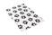 Ezee~Visit Pet Vet Mat EzeeVisit Black and White Dog Paw Print Pet Vet Mat ScaleLift