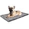 PAGGED Dog Crate Pad 30x19 inch Gray Memory Foam Dog Bed Mat Small Medium Grey Washable Puppy Sleeping Bed Anti Slip