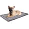 PAGGED Dog Crate Pad 30x19 inch Gray Memory Foam Dog Bed Mat Small Medium Grey Washable Puppy Sleeping Bed Anti Slip