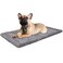 PAGGED Dog Crate Pad 30x19 inch Gray Memory Foam Dog Bed Mat Small Medium Grey Washable Puppy Sleeping Bed Anti Slip