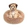 NOYAL Calming Donut Dog Bed for Small to Medium Dogs Cats Plush Faux Fur AntiAnxiety Pet Bed with Machine Washable Cover NonSlip Base