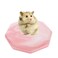 DQITJ Hamster Ceramic Summer Cool Plate Pet Heat Dissipation Plate Octagon Shape Cooling Mat for Hamster and Small Pets Pink Diameter 36
