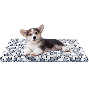 VANKEAN Dog Crate Pad Bed Mat Reversible Cool Warm Sleeping Mat Dog Bed for Crate for Small Dogs and Cats Machine Washable Crate Beds Grey
