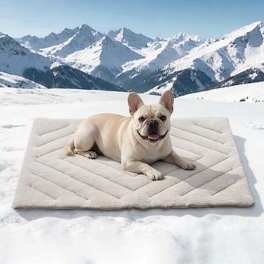 BECROWM Dog Cooling Mat Self Coolings Foldable Cooling Pad for Dog in Summer Coolings Mat for Dogs and Cats Machine Washable RectangleGray Medium36 L x 23 W
