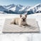 BECROWM Dog Cooling Mat Self Coolings Foldable Cooling Pad for Dog in Summer Coolings Mat for Dogs and Cats Machine Washable RectangleGray Medium36 L x 23 W