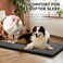 Joydeco Low Profile Dog Crate Mat Reversible Bed Pad Washable Dog Pad Mat with Ultra Soft Fleece Compact Design Kennel Beds Mats for Large Medium Small Pets 35 x 23 Dark Gray