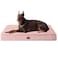 EHEYCIGA Orthopedic XXL Dog Beds for Jumbo Dogs with Removable Washable Cover for Crate Pink 47x29