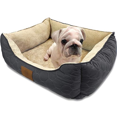 American Kennel Club Orthopedic Circle Stitch Cuddler Pet Bed Gray 25x21x8