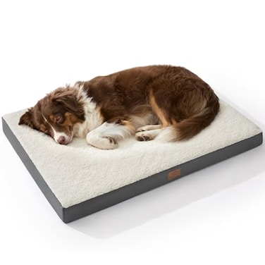 Bedsure Dog Beds Large Sized Dog Comfy Flat Pet Beds with Removable Washable Cover Orthopedic Egg Crate Foam Puppy Mat Suitable for Pet Up to 65 lbs