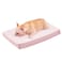 WATANIYA PET Memory Foam Medium Dog Bed Cooling Dog Beds for Medium Dogs Washable Orthopedic Pet Bed for Crate with Joint Relief Memory Foam Waterproof Liner and Plush Cover Pink