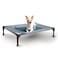 KH Pet Products KH Pet Products Outdoor Elevated Dog Cot Breathable Cooling Elevated Cot Hammock Pet Bed for Medium Dogs Washable Mesh Cover Raised Metal Frame Collapsible Portable Medium 32 X 25in G