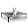 KH Pet Products KH Pet Products Outdoor Elevated Dog Cot Breathable Cooling Elevated Cot Hammock Pet Bed for Medium Dogs Washable Mesh Cover Raised Metal Frame Collapsible Portable Medium 32 X 25in G