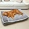 WINDRACING Large Dog Bed with Pillow for Crate Kennel Sofa Dog Bed Super Soft pet Bed for Medium Jumbo Furniture